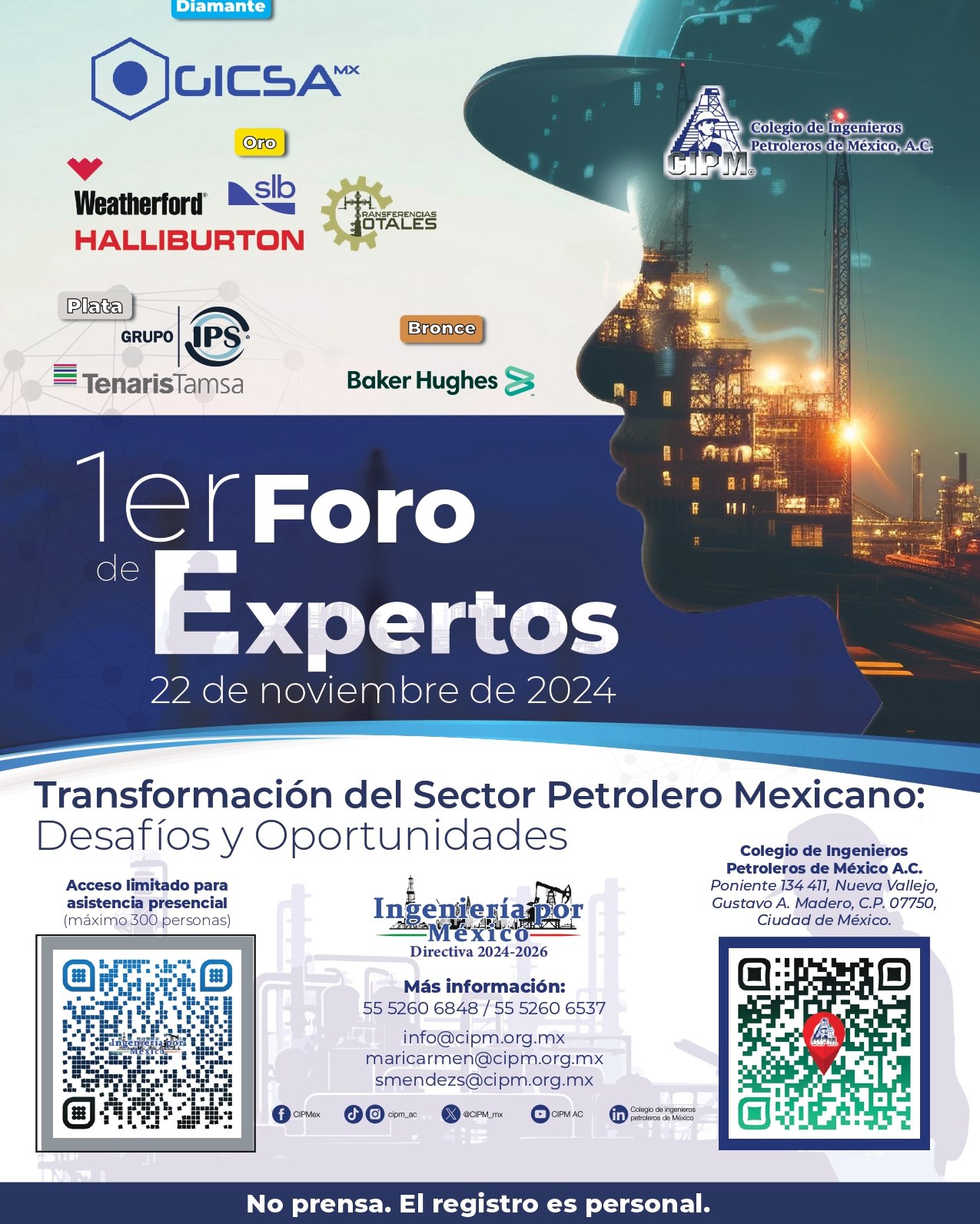 Primer Foro de Expertos Transformación del Sector Petrolero Mexicano 22 noviembre 2024
